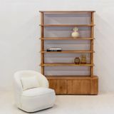 Wandkast Leco Naturel 160cm - Mangohout - Giga Meubel