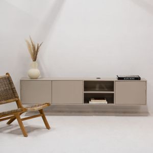 Giga Meubel - Zwevend Tv-meubel Loiza Taupe 200cm 3-deurs