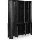 Wandkast Zwart Mangohoutx40x200cm - Bram - Giga Meubel