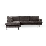 Hoekbank 3-Zits - Stof Antraciet - Links 262x206x84cm - Giga Meubel