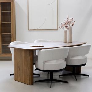 Giga Meubel Eettafel Dai - 240x100x76cm - Naturel Mangohout