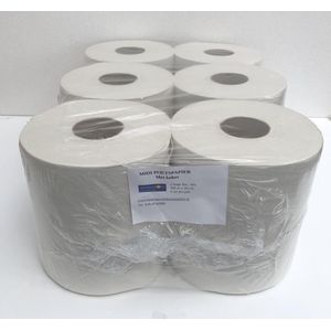 Poetspapier midi 6 x 300 meter met  - 1 Laags