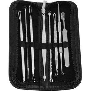 XL set – Mee-eters & Acne Verwijderen Set – RVS Blackhead Killer – 8 delig - Heble