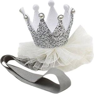 10 st - Haarband Baby - Princes Kroontje - Zilver - kinderfeestje - Heble - dagaanbieding - aanbiedingen
