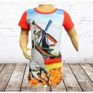 Kinderjurkje met wit paard -s&C-86/92-Kinderjurken