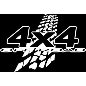 4x4 offroad autosticker | wit | 21x14,5 cm |