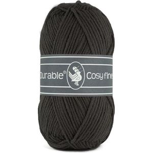 Durable Cosy Fine - acryl en katoen garen - Charcoal, heel donker grijs 2237 - 5 bollen