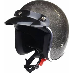 Redbike RB-765 retro jethelm metal flake grey maat S