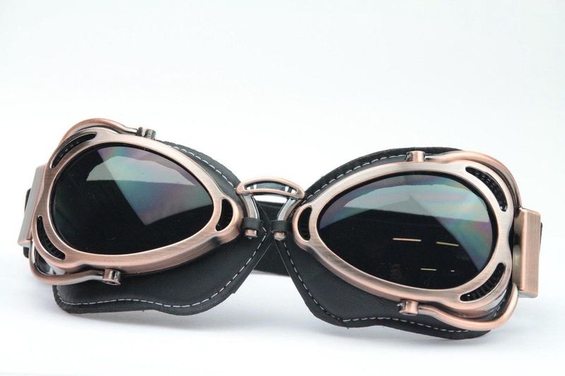 CRG Radical Motorbril - Retro Motorbril - Motorbril voor Heren - Smoke Glas