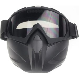 Pothelm Masker voor Motor-Fiets-Scooter - Goggle Maks & - Airsoft Masker Motormasker - Ski Bril Snowboard Masker Scooter Masker - Airsoft Bril - Zilver Reflectie Lens