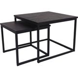 MaximaVida vierkante salontafel set Chicago XL zwart 60 cm