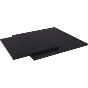 MaximaVida vierkante set tafelbladen Chicago 45 cm en 60 cm zwart - pinewood fineer