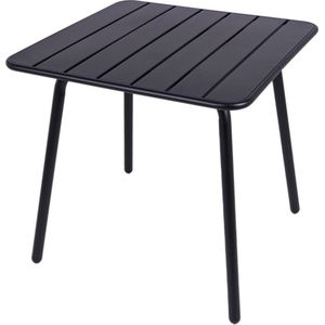 MaximaVida metalen vierkante tuintafel Max 80 x 80 cm zwart