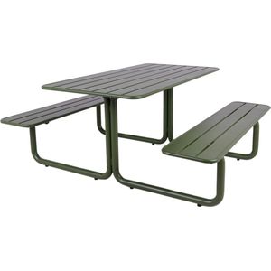 MaximaVida metalen picknicktafel Max olijfgroen - 150 cm
