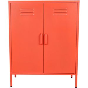 MaximaVida metalen lockerkast Finn 80 x 40 x 102 cm zacht oranje - 2 schappen