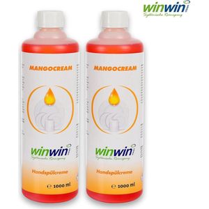 2x winwinCLEAN Afwasmiddel ""MANGOCREAM "" 1000ml - 100% Biologisch