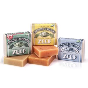 Biologische Zeep | Brandnetel Haarzeep - Citroen-Scrub - Jasmijn | 3 stuks | Handgemaakte verzorgingsproducten van Zeepziederij Borssenburg