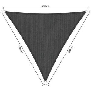 Shadow Comfort - gelijkzijdig schaduwdoek driehoek - 500 x 500 x 500 cm - Carbon Black
