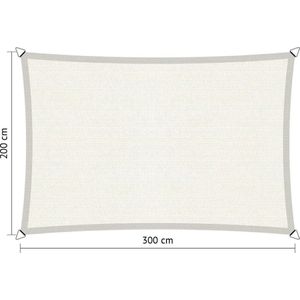 Shadow Comfort - schaduwdoek - waterdoorlatend -rechthoek - 200 x 300 cm - 2x3m - wit - Artic White