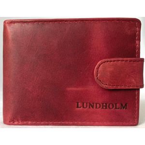Lundholm portemonnee dames klein leer roze - compact model - portemonneetje dames klein