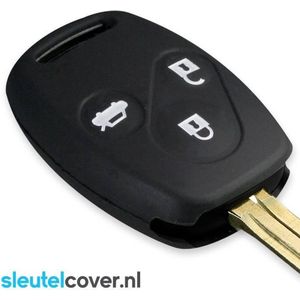 Autosleutel Hoesje geschikt voor Honda - SleutelCover - Silicone Autosleutel Cover - Sleutelhoesje Zwart