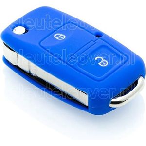 Autosleutel Hoesje geschikt voor Audi - SleutelCover - Silicone Autosleutel Cover - Sleutelhoesje Blauw