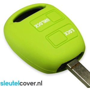 Autosleutel Hoesje geschikt voor Toyota - SleutelCover - Silicone Autosleutel Cover - Sleutelhoesje Lime groen