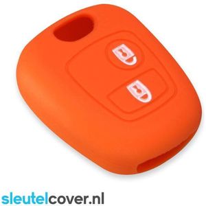 Autosleutel Hoesje geschikt voor Peugeot - SleutelCover - Silicone Autosleutel Cover - Sleutelhoesje Oranje