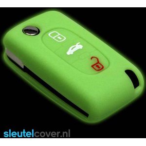 Autosleutel Hoesje geschikt voor Fiat - SleutelCover - Silicone Autosleutel Cover - Sleutelhoesje Glow in the dark / Lichtgevend