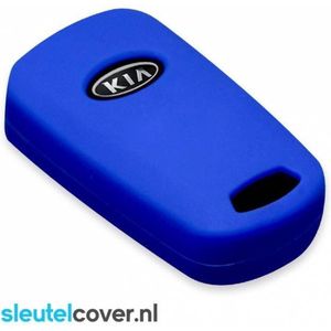 Autosleutel Hoesje geschikt voor Kia - SleutelCover - Silicone Autosleutel Cover - Sleutelhoesje Blauw