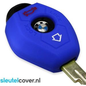Autosleutel Hoesje geschikt voor BMW - SleutelCover - Silicone Autosleutel Cover - Sleutelhoesje Blauw