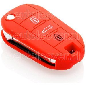 Autosleutel Hoesje geschikt voor Citroën - SleutelCover - Silicone Autosleutel Cover - Sleutelhoesje Rood