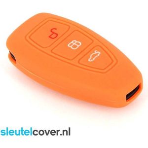 Autosleutel Hoesje geschikt voor Ford - SleutelCover - Silicone Autosleutel Cover - Sleutelhoesje Oranje