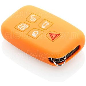 Autosleutel Hoesje geschikt voor Land Rover - SleutelCover - Silicone Autosleutel Cover - Sleutelhoesje Oranje