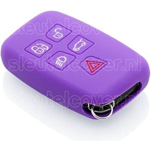 Autosleutel Hoesje geschikt voor Land Rover - SleutelCover - Silicone Autosleutel Cover - Sleutelhoesje Paars