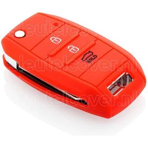 Autosleutel Hoesje geschikt voor Hyundai - SleutelCover - Silicone Autosleutel Cover - Sleutelhoesje Rood