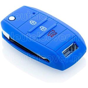 Autosleutel Hoesje geschikt voor Hyundai - SleutelCover - Silicone Autosleutel Cover - Sleutelhoesje Blauw