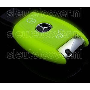 Autosleutel Hoesje geschikt voor Mercedes - SleutelCover - Silicone Autosleutel Cover - Sleutelhoesje Glow in the dark / Lichtgevend