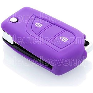 Autosleutel Hoesje geschikt voor Toyota - SleutelCover - Silicone Autosleutel Cover - Sleutelhoesje Paars