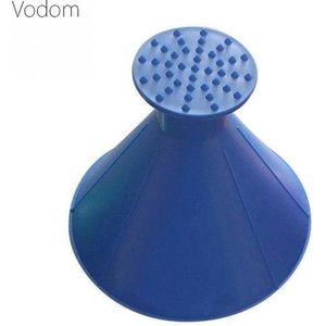 360 graden Magische Ronde Circel ijskrabber / sneeuwveger Blauw met trechter functie