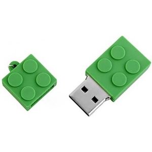 Brick usb stick 32gb groen - Blok usb stick, brick usb stick, bouwsteen usb stick, sinterklaas cadeautjes