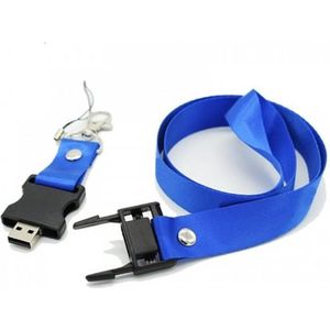 Lanyard usb stick 32gb blauw
