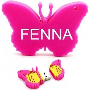 Vlinder usb stick met naam of tekst bedrukken