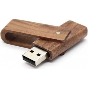 Walnoot hout uitklap USB stick 32gb