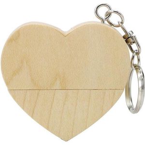 Hout hart usb stick 8gb