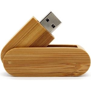 Hout Twister gelakt USB stick 64gb