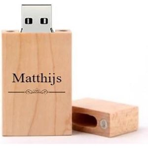 Matthijs naam kado verjaardagscadeau cadeau usb stick 32GB