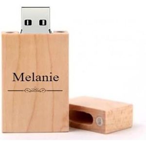 Melanie naam kado verjaardagscadeau cadeau usb stick 32GB