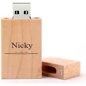 Nicky naam kado verjaardagscadeau cadeau usb stick 32GB