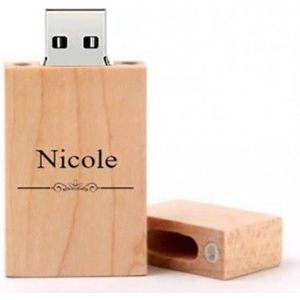 Nicole naam kado verjaardagscadeau cadeau usb stick 32GB